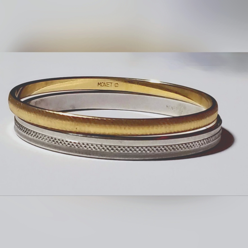 Set of two Monet bangle bracelets